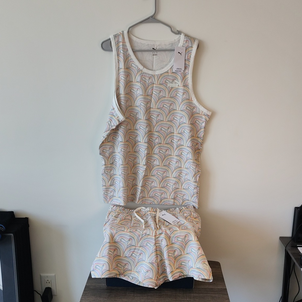 NWT...Men's Puma Tank and Shorts set. Super Dope Outfit! Size L